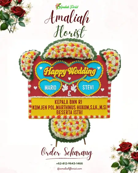 Papan Bunga Pernikahan Kerjasan